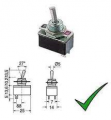 INTERRUTTORE UNIPOLARE A LEVA CON PIASTRA ON/OFF 4A - 125V