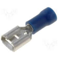 FASTON FEMMINA 6,35mm PREISOLATO BLU CAVO
