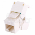 Presa Keystone 8P8C RJ45 non schermata - Cat6a - UTP - Crimpaggio senza utensile - Bianca