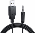 Cavo adattatore USB-Jack audio da 3.5mm 4POLI 1MT nero