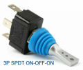 DEVIATORE COMMUTATORE A LEVA ON-OFF-ON SPDT IMPERMEABILE IP65 40A 12Vdc