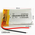 BATTERIA 3,7V 1300mAh LiPo PIATTE 102540