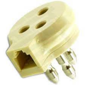 PRESA/SPINA TELEFONICA TRIPOLARE CON PRESA MODULARE PLUG 6/4c MINIATURIZZATA AVORIO