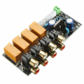 Modulo switch audio stabilizzato 3 vie RCA con selettore a led e cavetti 12VAC