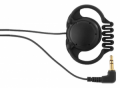 MONACOR AURICOLARE MONO CON GANCIO FLESSIBILE CAVO 1,2MT con spina stereo da 3,5 mm placcata in oro