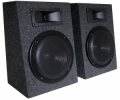 COPPIA CASSE ACUSTICHE 2 VIE 4 OHM 250W WOOFER 8" RIVESTITE IN MOQUETTE