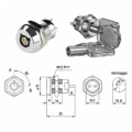 INTERRUTTORE A CHIAVE ON-OFF ESTRAIBILE IN ENTRAMBE LE POSIZIONI Portata max 125VAC / 1A ( 250VAC / 0,5A ).