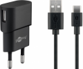 Set di ricarica USB-C™ Alimentazione con cavo Type-C™ 1MT (nero) 1A GOOBAY