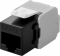 Presa Keystone 8P8C RJ45 non schermata - Cat6a - UTP - Crimpaggio senza utensile - NERA