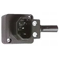 SPINA IEC C14 TRIPOLARE VDE VOLANTE ANGOLARE 90° 250V 6A