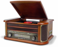 SOUNDMASTER NR540 SISTEMA AUDIO STILE RETRO' GIRADISCHI RADIO CD CASSETTE CASSE INTEGRATE
