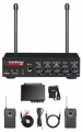 AUDIODESIGN DOPPIO SISTEMA BODYPACK UHF PER RADIOMICROFONI (OPZIONALI) CON MIXER INCORPORATO