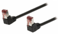 Cavo CAT6 SF/UTP Rete RJ45 (8P8C) Maschio 2MT nero ANGOLATO 90°