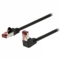 CAVO LAN CAT6 SF/UTP RJ45 DRITTO RJ45 ANGOLATO 90° 5MT NERO