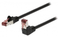 CAVO LAN CAT6 SF/UTP RJ45 DRITTO RJ45 ANGOLATO 90° 3MT NERO