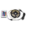 STRISCIA LED RGB 5MT IP65 CON TELECOMANDO ALIMENTATA USB