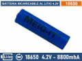 BATTERIA RICARICABILE IONI DI LITIO 18650 4,2V 2,7V 8800mAh MEIQ-IT