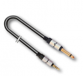 CAVO AUDIO JACK 3,5mm STEREO MASCHIO JACK 6,35mm MONO MASCHIO 1,5mt X-PRO DOPPIA SCHERMATURA AUDIODESIGN