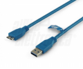 Cavo da spina USB 3.0 Tipo "A" a spina MICRO USB Tipo "B" - 2m - BLU