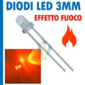 DIODO LED 3mm FLICKERING TREMOLANTE ARANCIONE 3,2V/3,4V