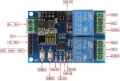 MODULO RELE' 2 VIE WIFI ESP8266 12VDC (ESP8266 NON COMPRESO)