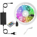 STRISCIA LED RGB + CONTROLLER + ALIMENTATORE + TELECOMANDO 10MT IP65