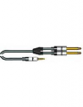 CAVO AUDIO JACK 3,5mm STEREO MASCHIO 2 JACK 6,35mm MONO MASCHIO 0,5mt AUDIODESIGN X-PRO DOPPIA SCHERMATURA