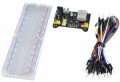 KIT BREADBOARD CON CAVI JUMPER E MODULO ALIMENTAZIONE