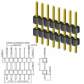 STRIP A PETTINE 40 PIN PASSO 2,54 ALT. 11mm