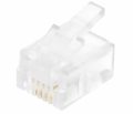 CONNETTORE PLUG RJ14 4P CONTATTI PLACCATI ORO AWG28-AWG24