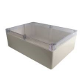 CONTENITORE IN ABS TENUTA STAGNA IP65 160X160X90 GRIGIO CON COPERCHIO TRASPARENTE