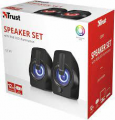 TRUST SPEAKERS STEREO GEMI COMPATTI ILLUMINAZIONE RGB USB 5V 6W RMS CAVO 140CM