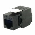 Presa Keystone 8P8C RJ45 non schermata - Cat6a - UTP - Crimpaggio senza utensile - Nera