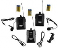 AUDIODESIGN COPPIA RADIOMICROFONI LAVALIER CON TRASMETTITORI BODY PACK CON ADATTATORE PER FOTOCAMERA