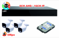 KIT XVR 8CH + HDD1TB + 4 Telecamere 5Mpx 1/3" CMOS