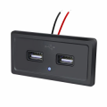 DOPPIA PRESA USB 3.0 AD INCASSO PER AUTO 12V/24V OUT 5V 3,1A