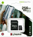 MEMORY CARD MICRO SD C10 SDCS 256GB CANVAS SELECT PLUS 100MB/s - KINGSTON