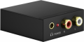 CONVERTITORE DA DIGITALE AD ANALOGICO TOSLINK E COASSIALE A RCA+USCITA CUFFIA 192KHZ GOOBAY