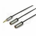 CAVO SDOPPIATORE 1 SPINA JACK 3,5mm STEREO 2 PRESE JACK 3,5mm STEREO 0,20MT