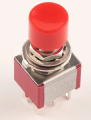 DEVIATORE BIPOLARE MOMENTANEO A PULSANTE TATTILE DA PANNELLO SPTD 5A 125V ROSSO