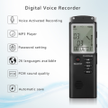 REGISTRATORE VOCALE DIGITALE PROFESSIONALE 32GB REGISTRAZIONE TELEFONICA MP3 WAW