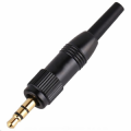 CONNETTORE JACK 3,5mm STEREO MASCHIO PLACCATO ORO CON GHIERA FILETTATA GUIDACAVO 4,5MM