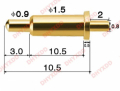 CONTATTO POGO DA PCB CARICATO A MOLLA 4MM