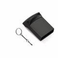 PENDRIVE MINI CHIAVETTA USB 2.0 32GB IN METALLO NERA CON GANCETTO