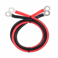 COPPIA CAVI ROSSO NERO RAME INTRECCIATO 6AWG-16MM² TERMINATI OCCHIELLO M8 50cm