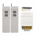 INTERRUTTORE REMOTO WIRELESS CON RICEVITORE + 2 TELECOMANDI 433MHZ 100-240VAC 30A 3000MT