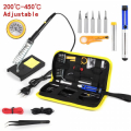 KIT ATTREZZATURA PER SALDATURA 10PZ CON ASTUCCIO SALDATORE SUPPORTO STAGNO