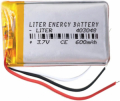 BATTERIA AI POLIMERI DI LITIO LiPo PIATTA 3,7V 600mAh 602540