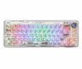 TASTIERA GAMING MECCANICA RICARICABILE TRASPARENTE RETROILLUMINATA RGB QWERTY USB BLUETOOTH