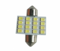 LAMPADINA 12 LED A SILURO IDEALI PER TARGA AUTO O ABITACOLO CANBUS 30X16MM 12VDC 6000K